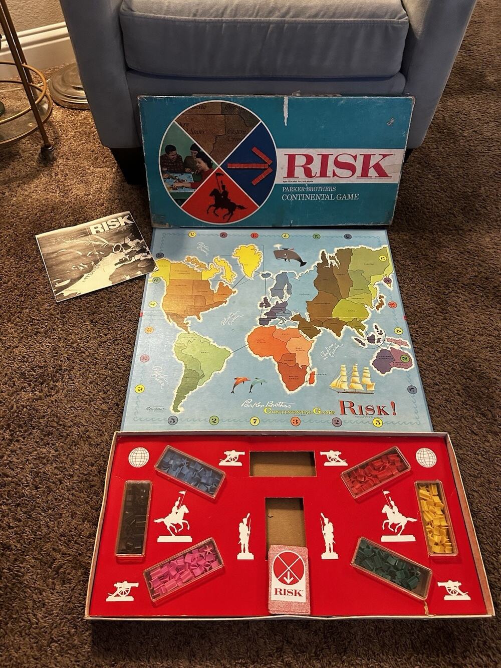 Vintage 1968 Parker Brothers Risk Board Game